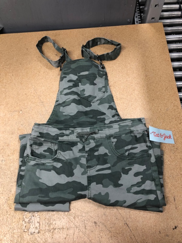 Photo 2 of (Medium) Girls' Camo Overalls - Cat & Jack™ Olive

