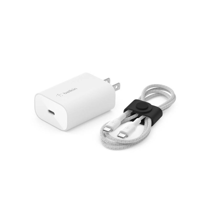 Photo 1 of Belkin Boost Charge PD (25W) PPS USB-C Wall Charger with Braided C-C Cable and Strap
