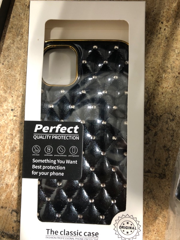 Photo 2 of perfect quality protection   the classic phone case  glitter black    4 pck