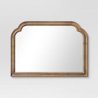 Photo 1 of 36" x 26" French Country Mantle Wood Mirror Natural - Threshold™

