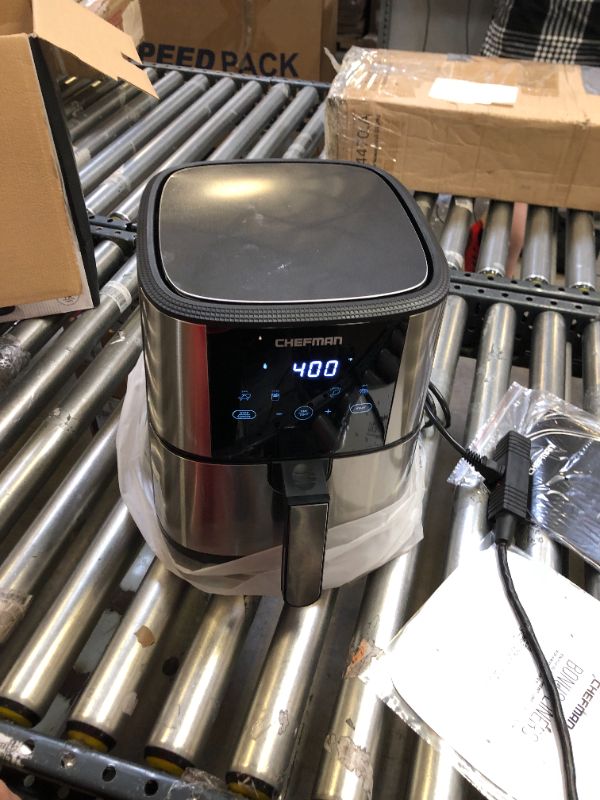 Photo 2 of Chefman TurboTouch Air Fryer, The Most Compact And Healthy Way To Cook Oil-Free, One-Touch Digital Controls And Shake Reminder For The Perfect Crispy And Low-Calorie Finish
