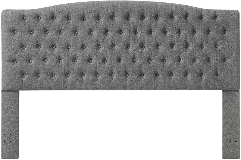 Photo 1 of 24KF Linen Upholstered Tufted Button King Headboard