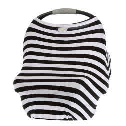 Photo 1 of Itzy Ritzy Mom Boss 4in1 Nursing Cover - Black/White Stripe

