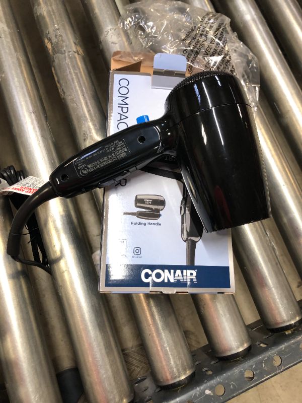 Photo 2 of Conair Travel Folding Hair Dryer Black
