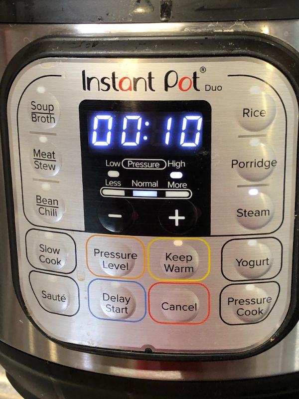 Photo 3 of Instant Pot Duo 7-in-1 Electric Pressure Cooker, Slow Cooker, Rice Cooker, Steamer, Sauté, Yogurt Maker, Warmer & Sterilizer, 3 Quart, Stainless Steel/Black
(MISSING TOP VALVE)
