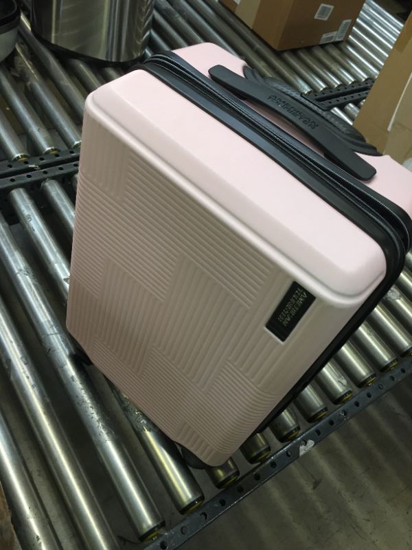 Photo 2 of American Tourister Stratum XLT Expandable Hardside Luggage with Spinner Wheels, Pink Blush, Carry-On 21-Inch, MINOR SCUFFS.
