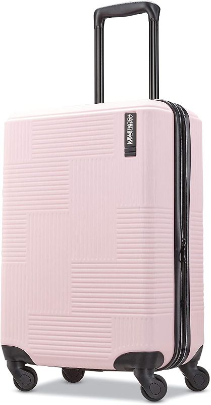 Photo 1 of American Tourister Stratum XLT Expandable Hardside Luggage with Spinner Wheels, Pink Blush, Carry-On 21-Inch, MINOR SCUFFS.
