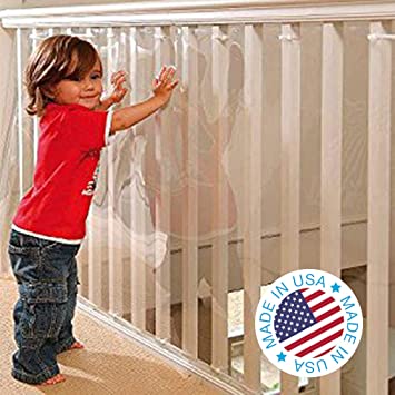 Photo 1 of Kidkusion Indoor/Outdoor Banister Guard, Clear, 15'
