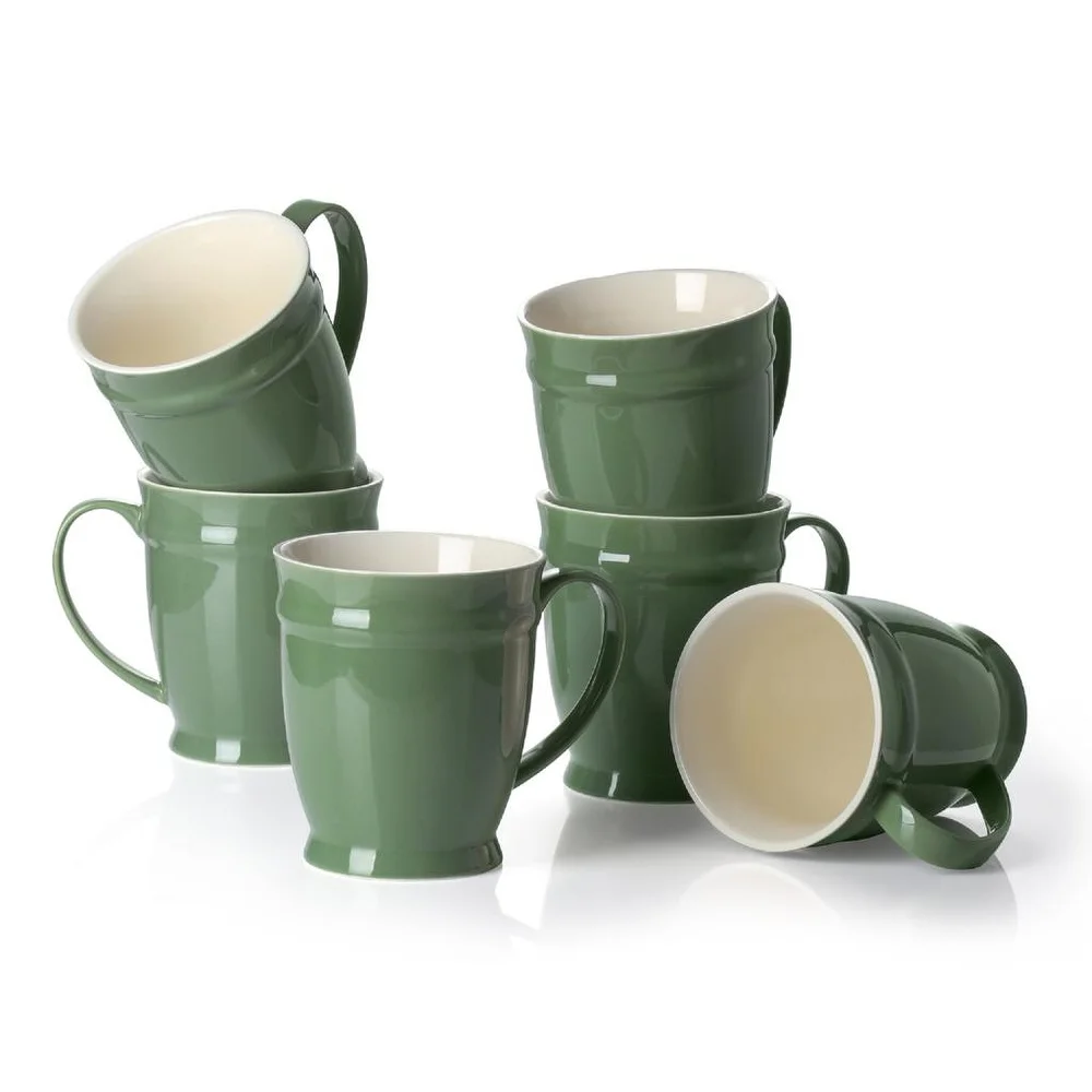 Photo 1 of CASE OF; DOWAN Porcelain Coffee Mugs Set, 16 Oz Coffee Mug Set of 6 with Handle. 30 MUGS TOTAL.  (5 BOXES OF 6) 

