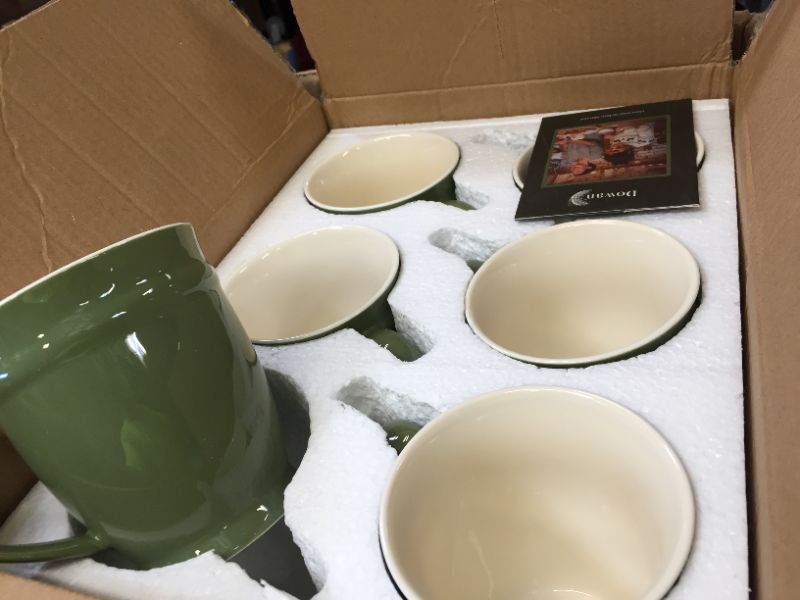 Photo 3 of CASE OF; DOWAN Porcelain Coffee Mugs Set, 16 Oz Coffee Mug Set of 6 with Handle. 30 MUGS TOTAL.  (5 BOXES OF 6) 

