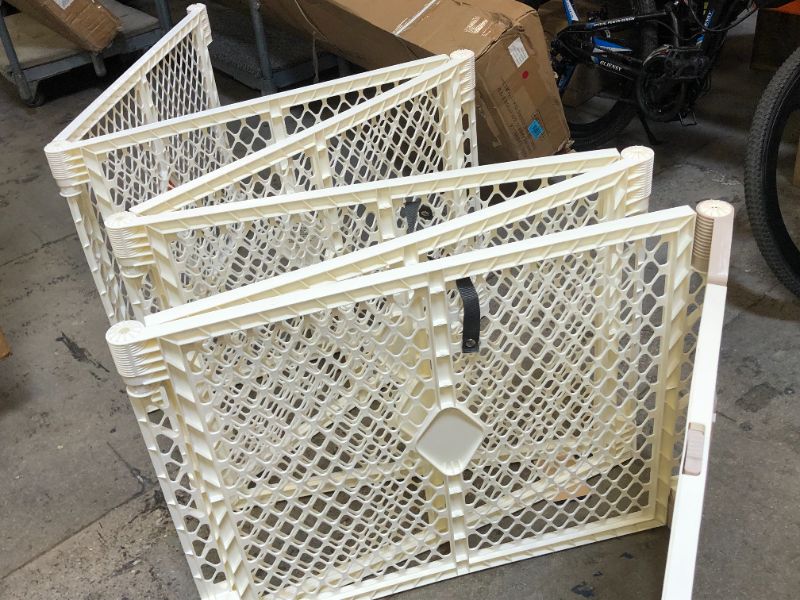 Photo 2 of North States Superyard Ultimate Plastic Dog Playpen, Ivory