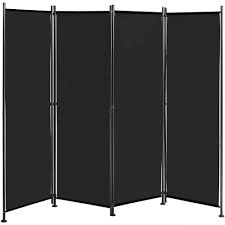 Photo 1 of 5.58 ft. Black 4-Panel Room Divider
