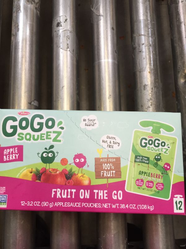 Photo 2 of (12 Pack) GoGo Squeez Apple Berry Applesauce Snack Pouch, 3.2 oz, 