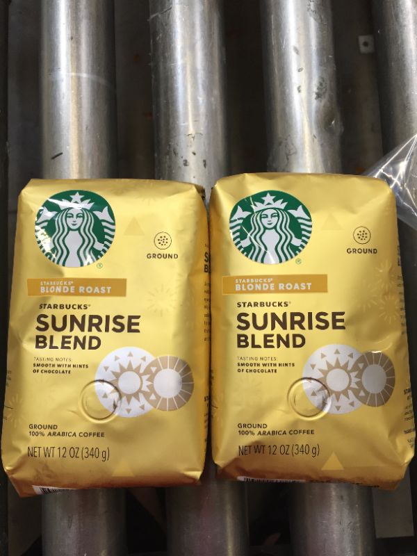 Photo 2 of Starbucks Sunrise Blend Coffee | Blonde Roast Ground Coffee | 100% Arabica Coffee | 2 Bags (12 Oz.) (bb:07/21)
