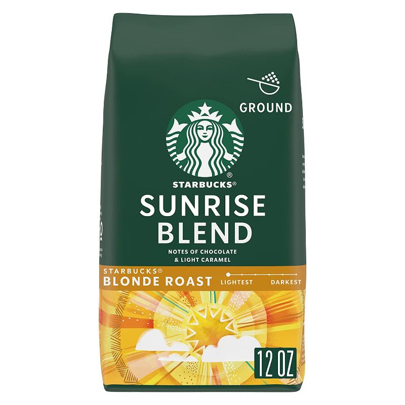 Photo 1 of Starbucks Sunrise Blend Coffee | Blonde Roast Ground Coffee | 100% Arabica Coffee | 2 Bags (12 Oz.) (bb:07/21)
