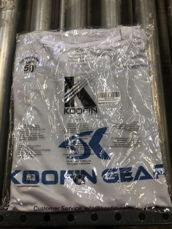 Photo 1 of KOOFIN GEAR HIGH PREFORMANCE SUN PROTECTION 2XL SHORTSLEEVE SILVER SHIRT.