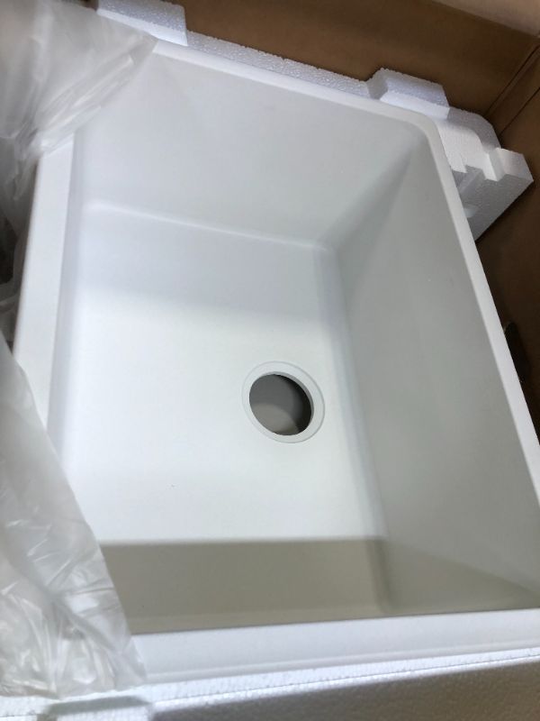 Photo 1 of Elkay ELGU2522 Gourmet 25" Single Basin Granite Composite Kitchen Sink for Undermount Installations - White