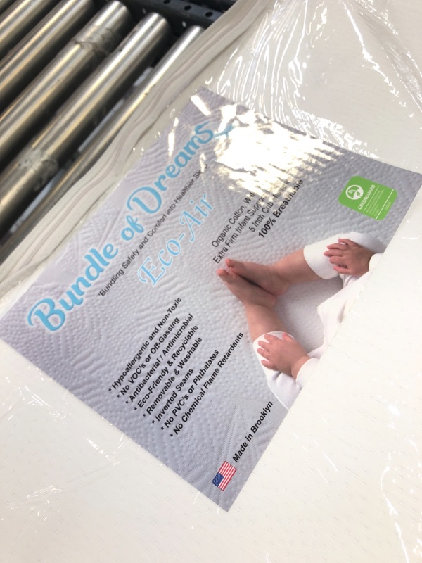 Photo 1 of Bundle of Dreams Eco-Air Organic Crib and Toddler Bed Mattress, Breathable, Hypoallergenic
52 x 28 x 5 inches	