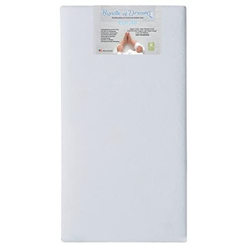 Photo 1 of Bundle of Dreams Eco-Air Organic Crib and Toddler Bed Mattress, Breathable, Hypoallergenic
52 x 28 x 5 inches	