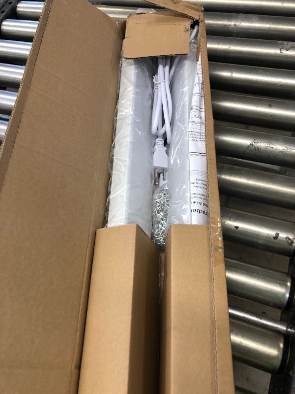 Photo 1 of 4FT 120W LED Shop Light Linkable, 13000lm(400w Equivalent), 5000K Utility Shop Lights for Garages, Workshops, Basements, Hanging or FlushMount, with Power Cord and Pull Chain, ETL, 2 Pack
