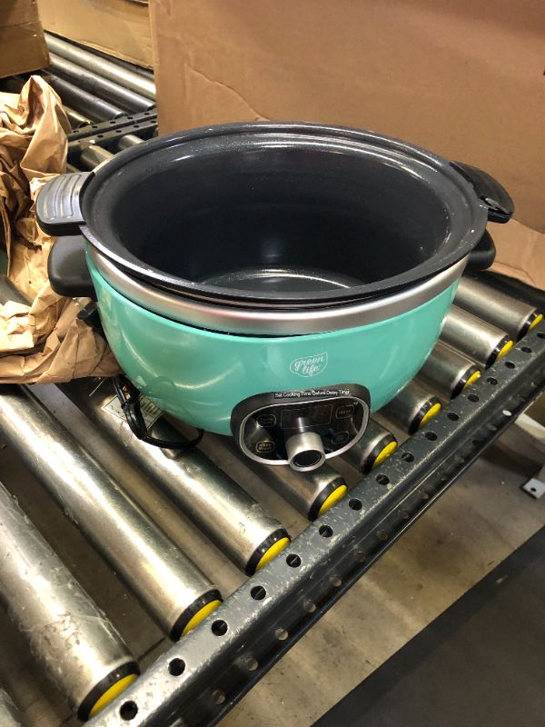 Photo 1 of 6 Qt. Turquoise Slow Cooker
