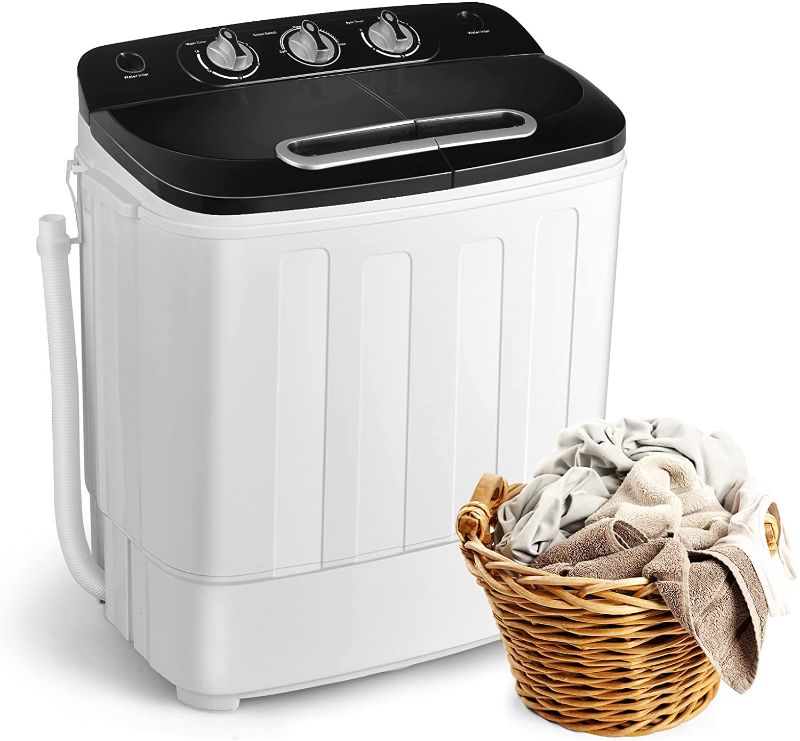 Photo 1 of Tiktun Portable Washer and Dryer Combo XPB36-1288SA Mini Washing Machine, Black
