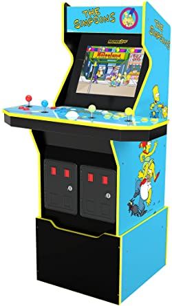 Photo 1 of Arcade1UP The Simpsons Live Arcade Cabinet with Riser & Lit Marquee (4 Player) Blue
