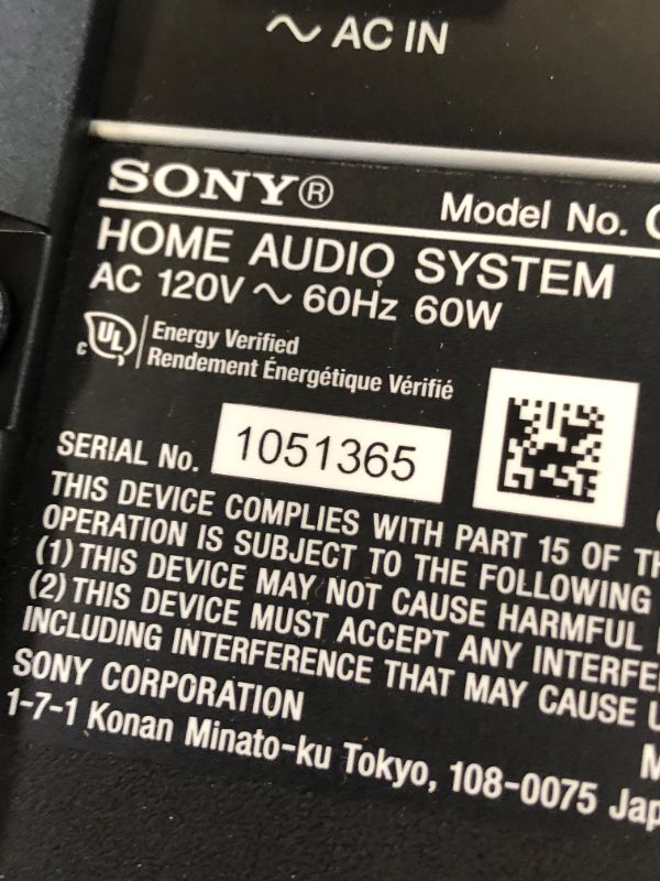 Photo 1 of Sony XB72 High Power Home Audio System with Bluetooth Technology (GTK-XB72) Black
