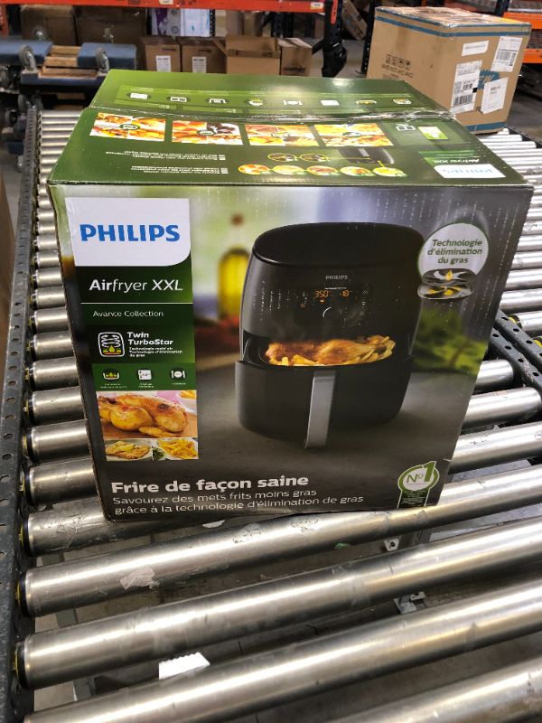 Photo 4 of Philips Premium Airfryer XXL with Fat Removal Technology, 3lb/7qt, Black, HD9650/96 + Snack Master Accessory Kit with Snack Cover and Silicone Tongs for Philips Airfryer XXL models
