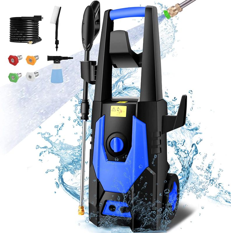 Photo 1 of mrliance Electric Pressure Washer 3.1GPM Power Washer 1600W High Pressure Washer Cleaner Machine with 4 Interchangeable Nozzle & Hose Reel, Best for Cleaning Patio, Garden,Yard
