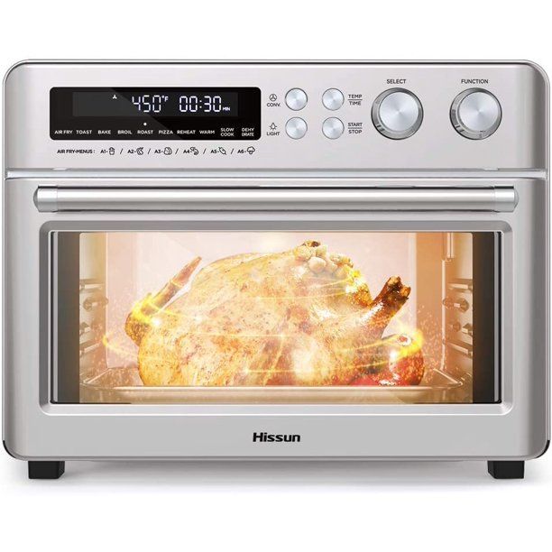 Photo 1 of HISSUN Toaster Oven,26.4QT Convection Air Fryer Oven, 10 in 1 Dehydrator/Toast/Bake/Broil/Roast/Pizza Settings,1750W 6 Slice Countertop Pizza oven Stainless Steel
