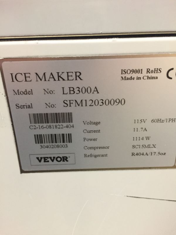 Photo 6 of VEVOR 110V Commercial Ice Machine