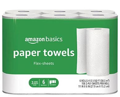 Photo 1 of Amazon Basics 2 Ply Paper Towel - Flex-Sheets - 12 Value Rolls (Previously Solimo)

