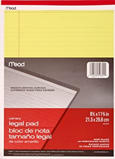 Photo 1 of Mead Canary Legal Pad, 8.5 X 11.75 Inches, 50 Sheets (59604)
2pack