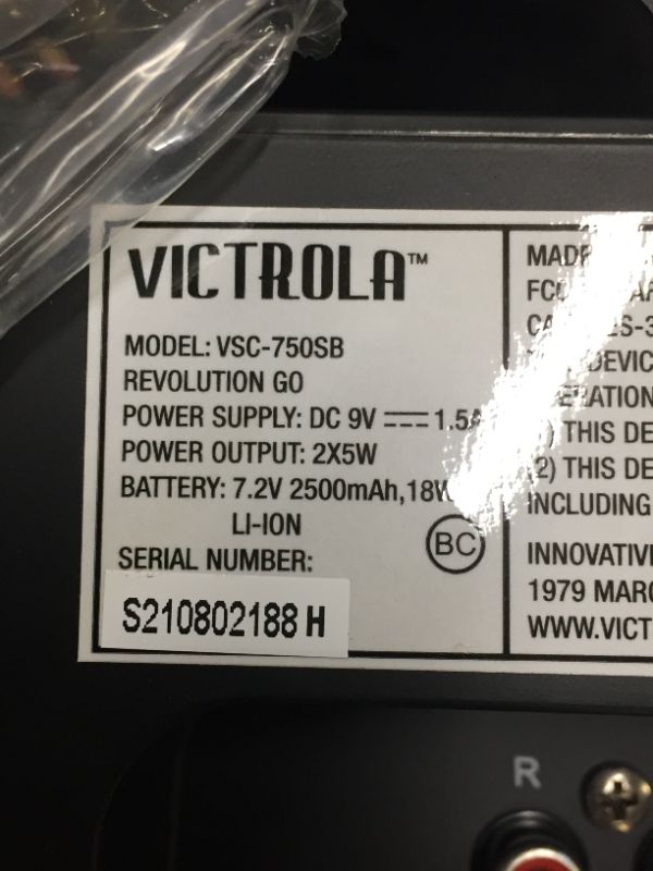 Photo 1 of Victrola Revolution GO 3-Speed Bluetooth Portable Record Player with Built-in Speakers | Black VSC-750SB-BLK
