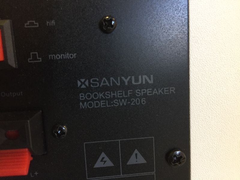 Photo 7 of Sanyun SW208 3" Active Bluetooth 5.0 Bookshelf Speakers – 60W Carbon Fiber Speaker Unit - Built-in 24bit DAC - Dynamic 3D Surround Sound – 2.0 Computer PC Monitor Gaming Speakers (Pair, White)
