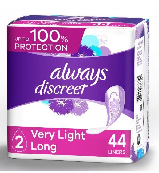 Photo 1 of Always Discreet Incontinence Liners - Very Light Absorbency - L
3PACK
