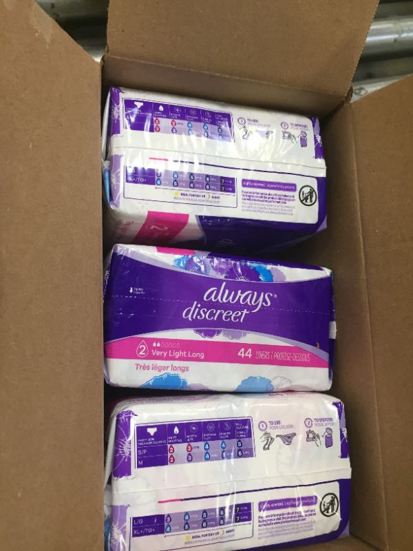 Photo 3 of Always Discreet Incontinence Liners - Very Light Absorbency - L
3PACK
