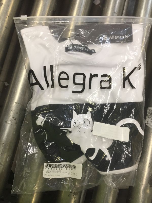 Photo 2 of Allegra K Women's Short Sleeve Crew Neck Cartoon Cat Pet Print T-shirt
XS