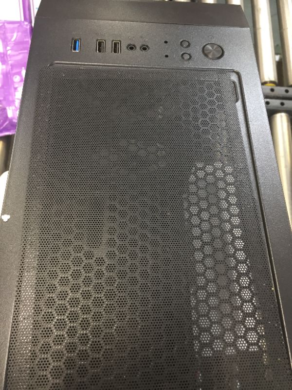 Photo 1 of Montech X1 Black - Compact ATX Mid Tower Case - High Airflow, Front Mesh Ventilation, Tempered Glass Side Panel, Pre-Installed 4 x 120mm Autoflow Rainbow LED Fans
