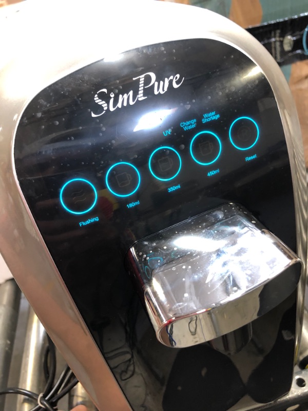 Photo 1 of SimPure Y7 UV Countertop Reverse Osmosis Water Filtration Purification System, 4 Stage RO Water Filter, Bottleless Water Dispenser, 5: 1 Pure to Drain, BPA Free (No Installation Required)