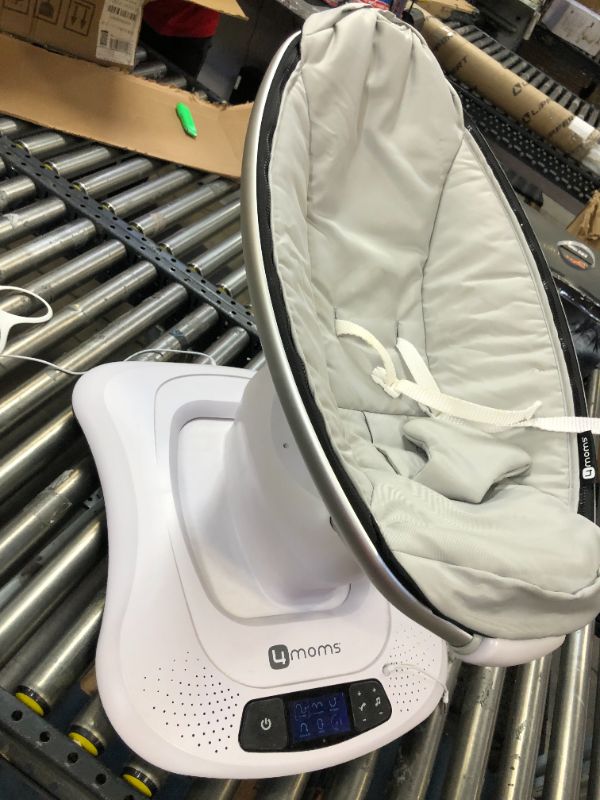 Photo 9 of 4moms mamaRoo 4 Multi-Motion Baby Swing, Bluetooth Baby Rocker with 5 Unique Motions, Nylon Fabric, Grey
---- STAINS ON PRODUCT AS SHOWN