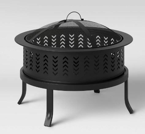 Photo 1 of 26" Chevron Outdoor Wood Burning Fire Pit - Threshold™

