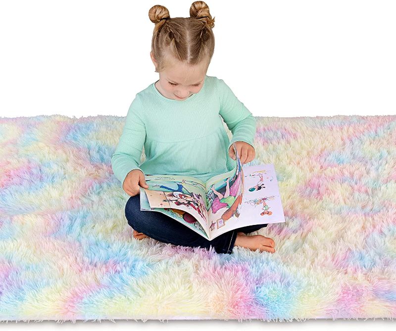 Photo 1 of 
Joyful Rugs Tie Dye Unicorn Rug with Extra Padding, Soft Fluffy Fuzzy Fur Area Rugs for Bedroom Aesthetic, Kawaii Pastel Rainbow Decor for Girls Bedroom...
Size:Rectangle 3x5ft