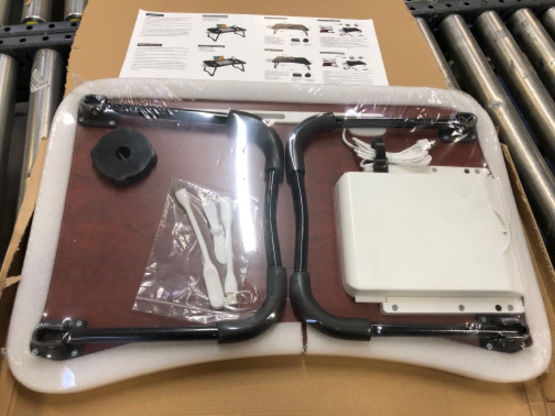 Photo 1 of Laptop Bed Desk,Portable Foldable Laptop Tray Table with USB Charge Port/Cup Holder/Storage Drawer,for Bed/Couch/Sofa Working, Reading
