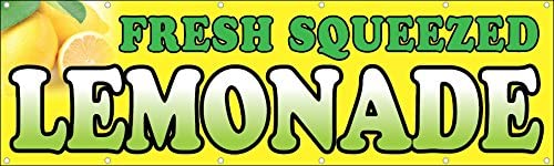Photo 1 of 2x10 Ft Fresh Squeezed Lemonade Vinyl Banner Sign 