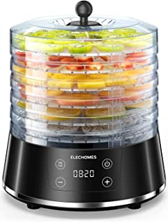 Photo 1 of Food Dehydrator, Elechomes Upgraded 6-Tray Dryer for Beef Jerky, Meat, Fruit , Dog Treats, Herbs Vegetable, Digital Time & Temperature Control, Overheat Protection Fruit Roll Sheet Included, BPA Free