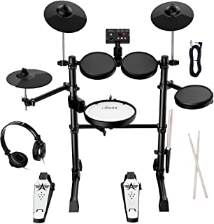 Photo 1 of Electronic Drum Set Kit for Adults Beginners with 8 inch Mesh Snare Electric Drum Set with Rim Shot and Cymbal Choke Function,USB MIDI Supported,2 Pairs of Drum Sticks &Headphone Set Included