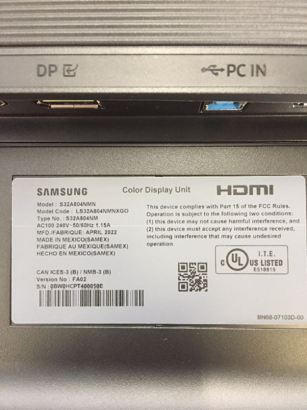 Photo 9 of Samsung - S80A Series 32" UHD Monitor (HDMI, Display Port, Headphones) - Black
