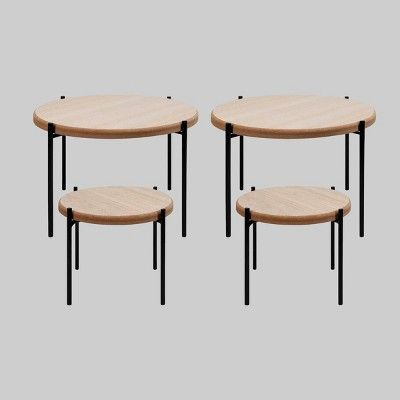 Photo 1 of 4ct Risers Metal Legs with Wood Top - Bullseye's Playground™ pack of 6
